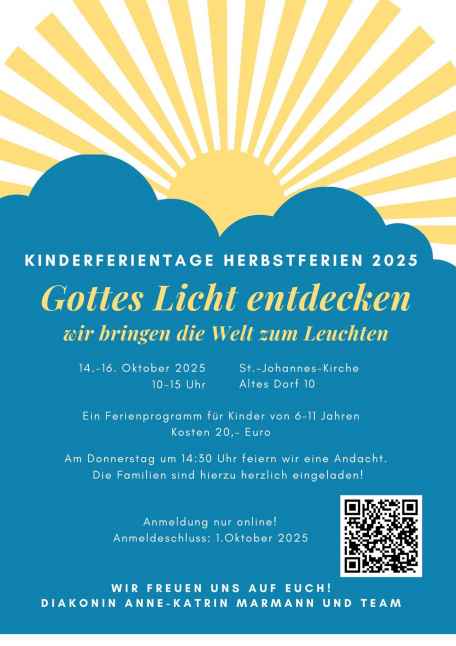Regionale Kinderferientage Herbstferien 2025