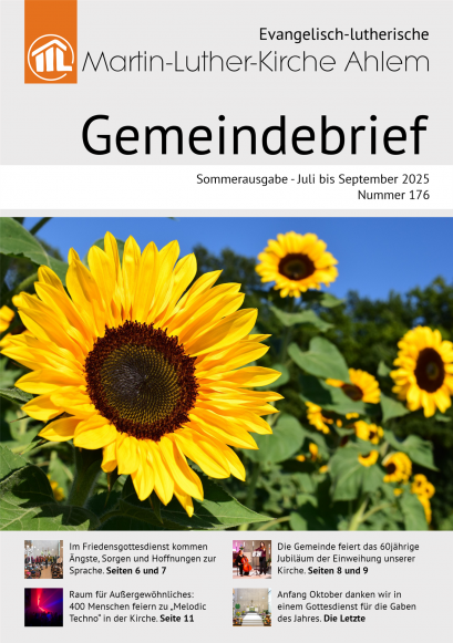 Gemeindebrief Sommerausgabe - Juli bis September 2025